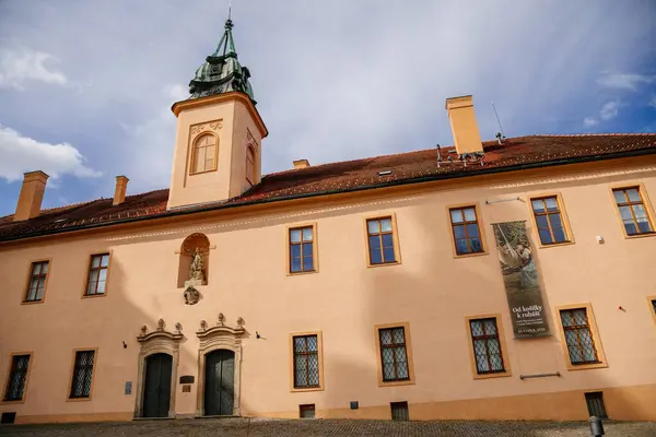Litomysl Csehország 2022 Április Regionális Múzeum Barokk Épület Toronnyal Napsütéses — Stock Fotó