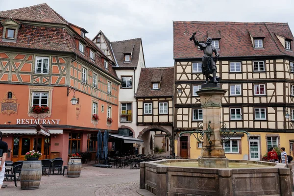 Colmar Alsace France July 2022 Town Capital Alsatian Wine Narrow — Zdjęcie stockowe