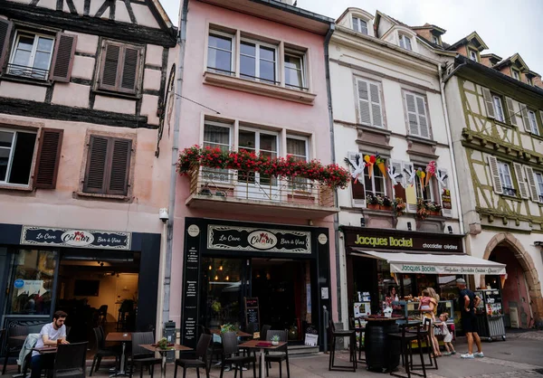 Colmar Alsace France July 2022 Town Capital Alsatian Wine Narrow — Foto Stock