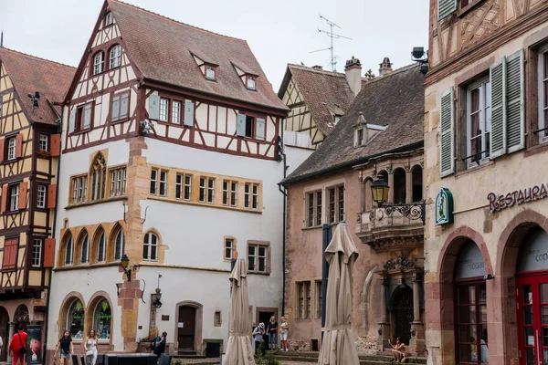 Colmar Alsace France Липня 2022 Міська Столиця Алсатійського Вина Вузька — стокове фото