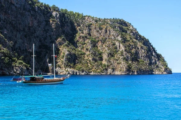 Fethiye Oludeniz Aquarium Bay Blue Lagoon Turkey Best Beaches Yacht — Foto de Stock