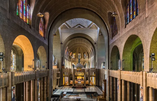 Innenraum Der Basilika Art Deco Stil Herz Jesu Basilika Köchelberg — Stockfoto