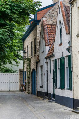 Bruges, Belçika 'daki geleneksel yüzler, Temmuz 2017
