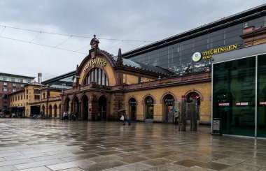 Eisenach, Almanya 'nın ana tren istasyonu, Temmuz 2017