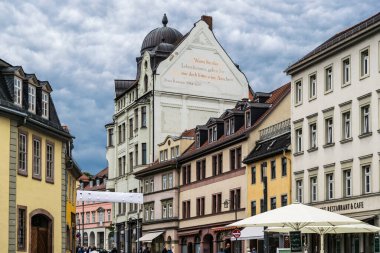 Eski Weimar şehrinin manzarası, Almanya, Temmuz 2017