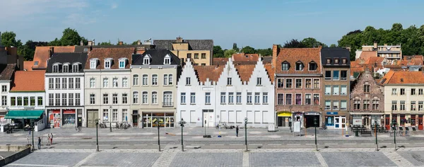 Yazın Tarihi Cepheler Bruges Belçika Temmuz 2017 — Stok fotoğraf