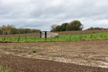 Flaman kırsalında hasat edilen toprak ve tarım arazisi