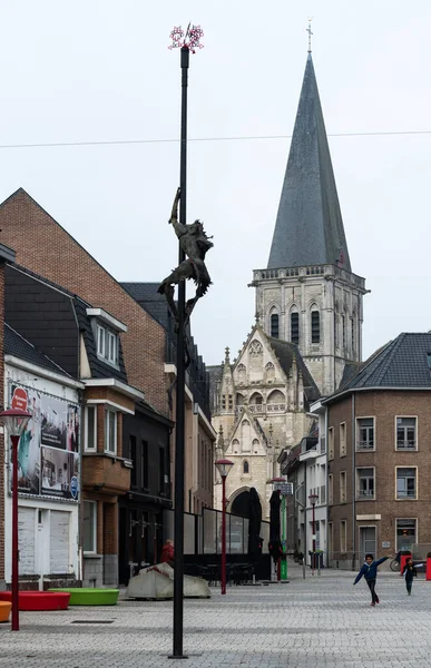 Asse Flemish Brabant Region Belgium 2021 View Central Village Market — 스톡 사진