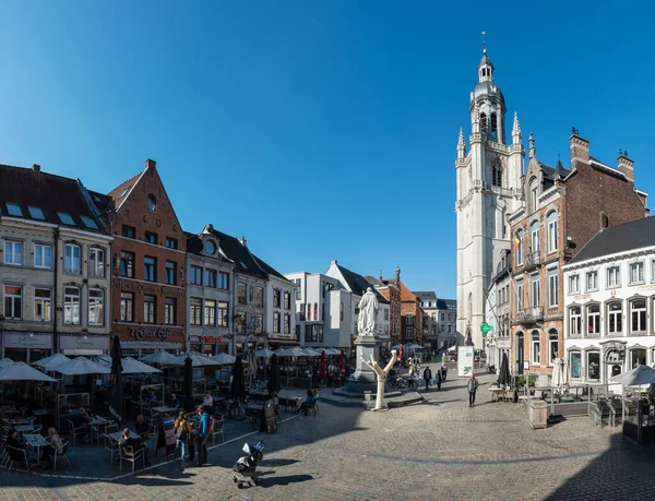 Галле Фламандский Регион Бельгия 2021 Большой Панорамный Вид Историческую Рыночную — стоковое фото