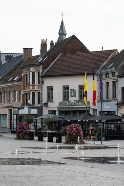 Vilvoorde Flemish Region Belgium 2021 View Old Market Square Terraces — 图库照片