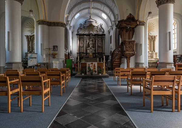 Wespelaar Flämisch Brabant Belgien 2021 Innenarchitektur Der Katholischen Dorfkirche — Stockfoto