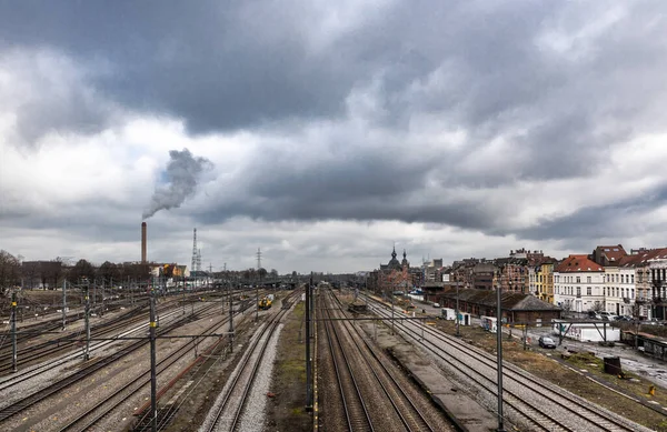Schaerbeek Bryssel Belgien 2019 Schaerbeek Infrabel Railway Formation Site Belgian — Stockfoto