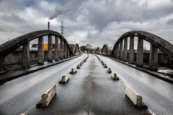 Bruxelles Belgique 2018 Vieux Pont Industriel Appelé Leeuwoprit Rampe Lion — Photo