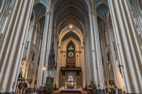 Laeken Laken Brussels Capital Region Belgium 2019 Neo Gotic Interior — стокове фото