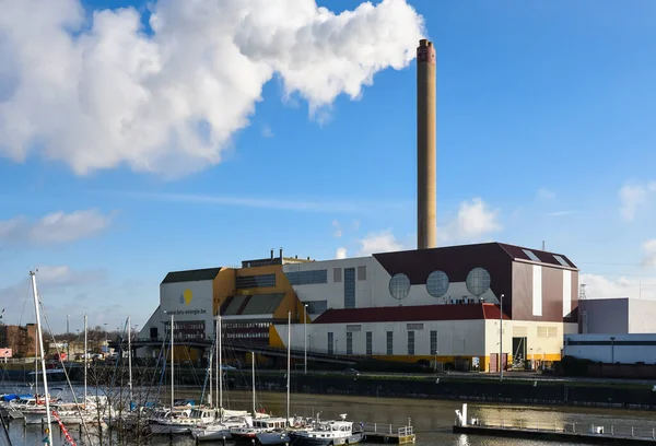 Neder Heembeek Bruselas Bélgica 2021 Planta Incineradora Del Bruxelles Propriete — Foto de Stock