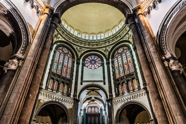 Schaerbeek Brussels Belgium 2018 Arches Decorated Walls Saint Mary Royal — Stock Photo, Image