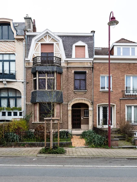 Berchem Sainte Agathe Región Bruselas Capital Bélgica 2021 Casas Estilo — Foto de Stock