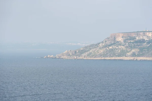 Скелі Береговій Лінії Маніката Середземне Море Мальта — стокове фото
