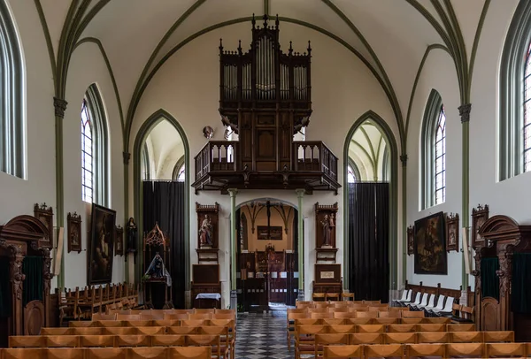 Lovenjoel Flämisch Brabant Belgien 2022 Innenausbau Der Gotischen Kirche Saint — Stockfoto