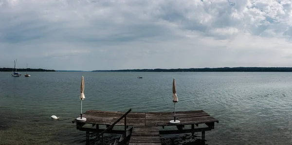 Seeshaupt Baviera Alemania 2018 Pequeños Barcos Puerto Lago Recreativo Verano —  Fotos de Stock
