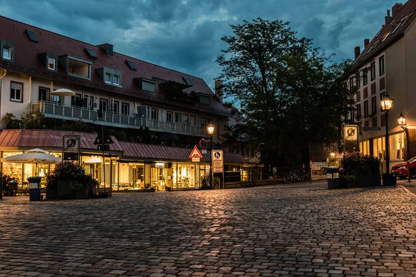 Neurenberg Bawaria Niemcy 2018 Turyści Mieszkańcy Spacerujący Ulicami Starego Miasta — Zdjęcie stockowe