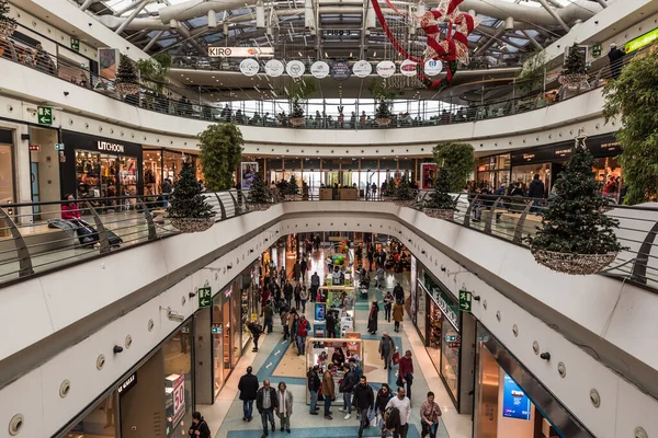 Lissabon Portugal 2018 Modern Inredning Vasco Gama Köpcentrum Med Juldekoration — Stockfoto