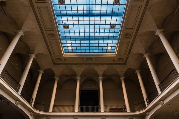 Bruksela Belgia 2018 Wewnętrzny Widok Sufit Królewskiego Muzeum Sztuki Historii — Zdjęcie stockowe