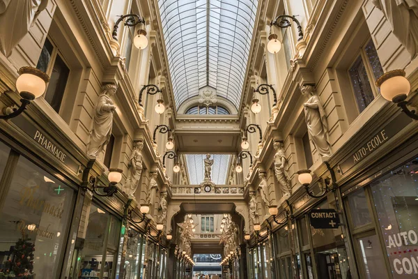 Brüsszel Belgium 2018 Decorated Art Shopping Mall Called Passage Nord — Stock Fotó