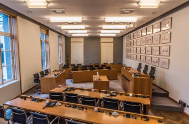 Brüksel, Belçika - 02 02 02 2019: Brüksel Parlamentosu 'nun yönetim kurulu