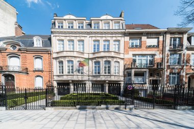 Ixelles, Brüksel / Belçika - 03: 30 2019: Kongo Cumhuriyeti Büyükelçiliği, Franklin Roosevelt Bulvarı