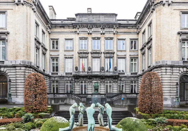 Брюссель Бельгия 2019 Фасад Входа Посетителей Федерального Парламента Бельгии — стоковое фото