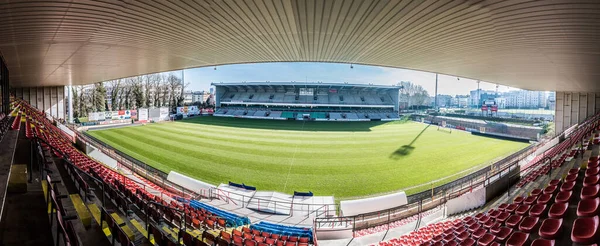 Molenbeek Bruksela Belgia 2019 Kolorowe Miejsca Trybunach Stadionu Piłkarskiego Racing — Zdjęcie stockowe
