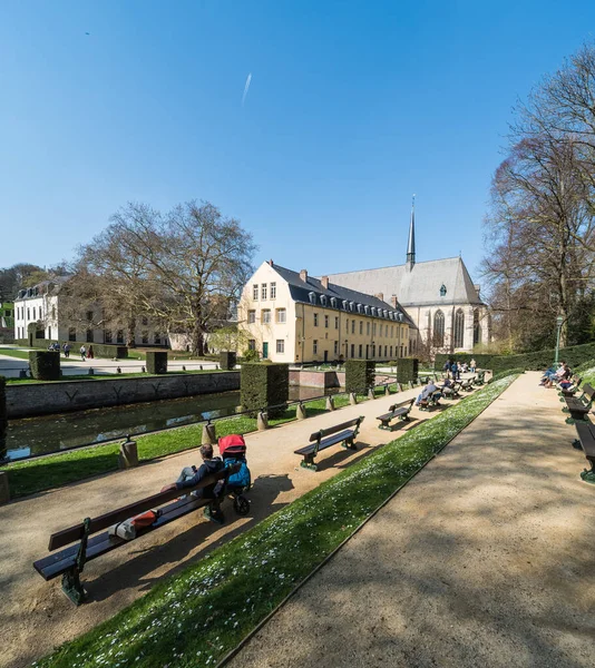 Ixelles Bruselas Bélgica 2019 Vista Panorámica Ultra Amplia Sobre Parque —  Fotos de Stock