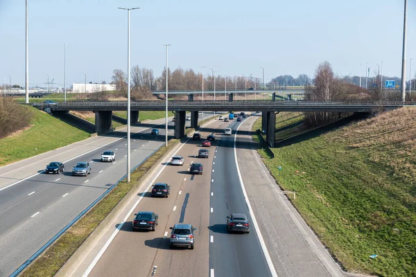 Strombeek Bever Vlaams Brabant België 2022 Ringweg Bij A12 — Stockfoto
