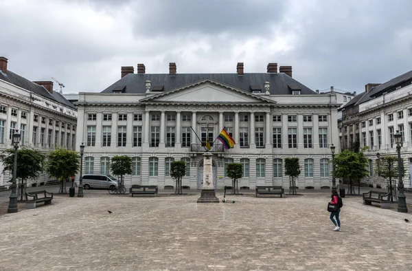 Старе Місто Брюсселя Бельгія 2019 Неокласичний Фасад Площа Площа Мучеників — стокове фото