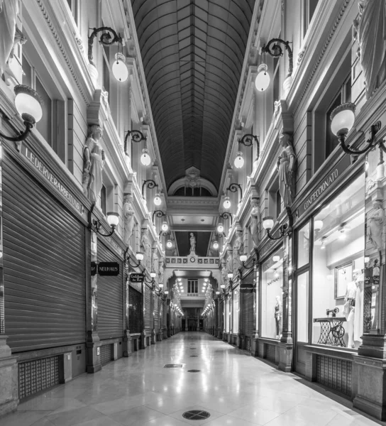 Brussels Old Town Bélgica 2019 Deserted Passage Nord Noorddoorgang Una — Foto de Stock