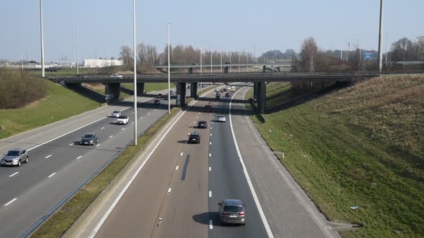 Strombeek Bever Vlaams Brabant België 2022 Ringweg Bij A12 — Stockvideo