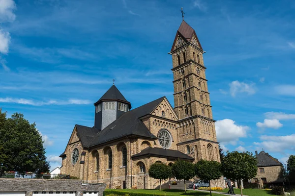 Murringen Valonský Kraj Východní Belgie 2019 Katolický Kostel Náměstí — Stock fotografie