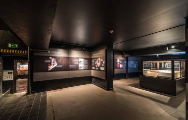 Anderlecht, Brüksel - Belçika - 07 16 2019, Brüksel kanalizasyonlarının yaşam ve çalışmalarının iç sergisi