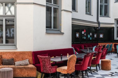 Uppsala, Uppland, İsveç - 07 27 27 2019 - Svava Matgalleria Shpping Alışveriş Merkezi Restoranı