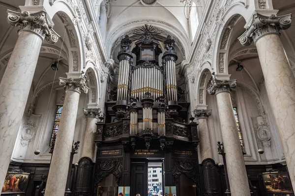Brüssel Altstadt Brüssel Hauptstadtregion Belgien 2019 Innenarchitektur Der Kirche Finisterrae — Stockfoto