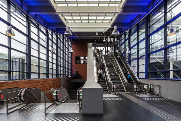 Molenbeek Brussels Capital Region Bélgica 2019 Diseño Interiores Estación Gare —  Fotos de Stock