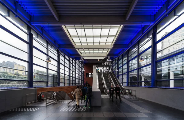 Molenbeek Region Hlavního Města Bruselu Belgie 2019 Interiér Gare Louest — Stock fotografie