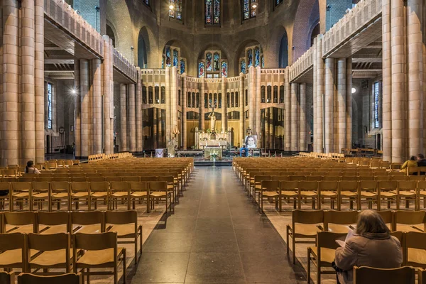 Koekelberg Brüssel Hauptstadt Region Belgien 2019 Innenarchitektur Der Katholischen Herz — Stockfoto
