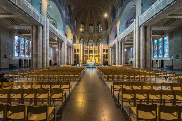 Koekelberg Région Bruxelles Capitale Belgique 2019 Aménagement Intérieur Basilique Catholique — Photo