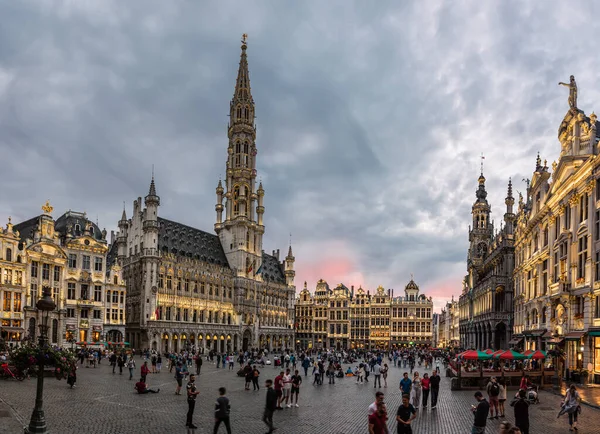 Vieille Ville Bruxelles Belgique 2019 Vue Panoramique Sur Grande Place — Photo