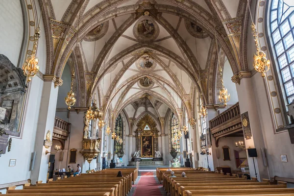 Norrmalm Stockholm Schweden 2019 Das Innere Der Kirche Der Heiligen — Stockfoto