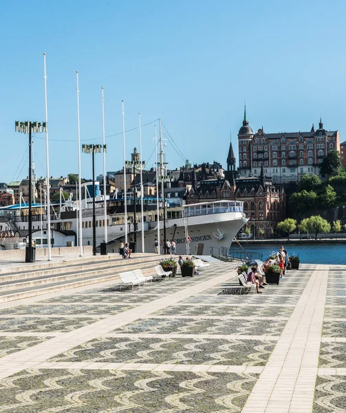 Riddarholmen Stockholm Zweden 2019 Uitzicht Berger Jarls Torg Een Plein — Stockfoto