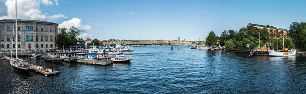 Stockholm Zweden 2019 Panoramisch Uitzicht Het Eiland Kastelholmen Skeppsholmen — Stockfoto