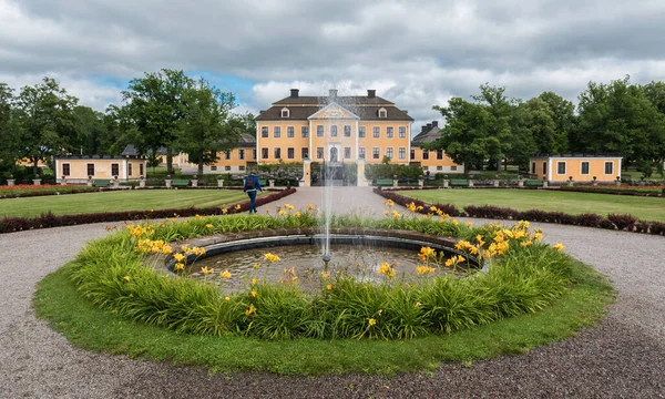 Lovstabruck Osterlovsta Швеция 2019 Украсенный Парк Окрестности Особняка — стоковое фото